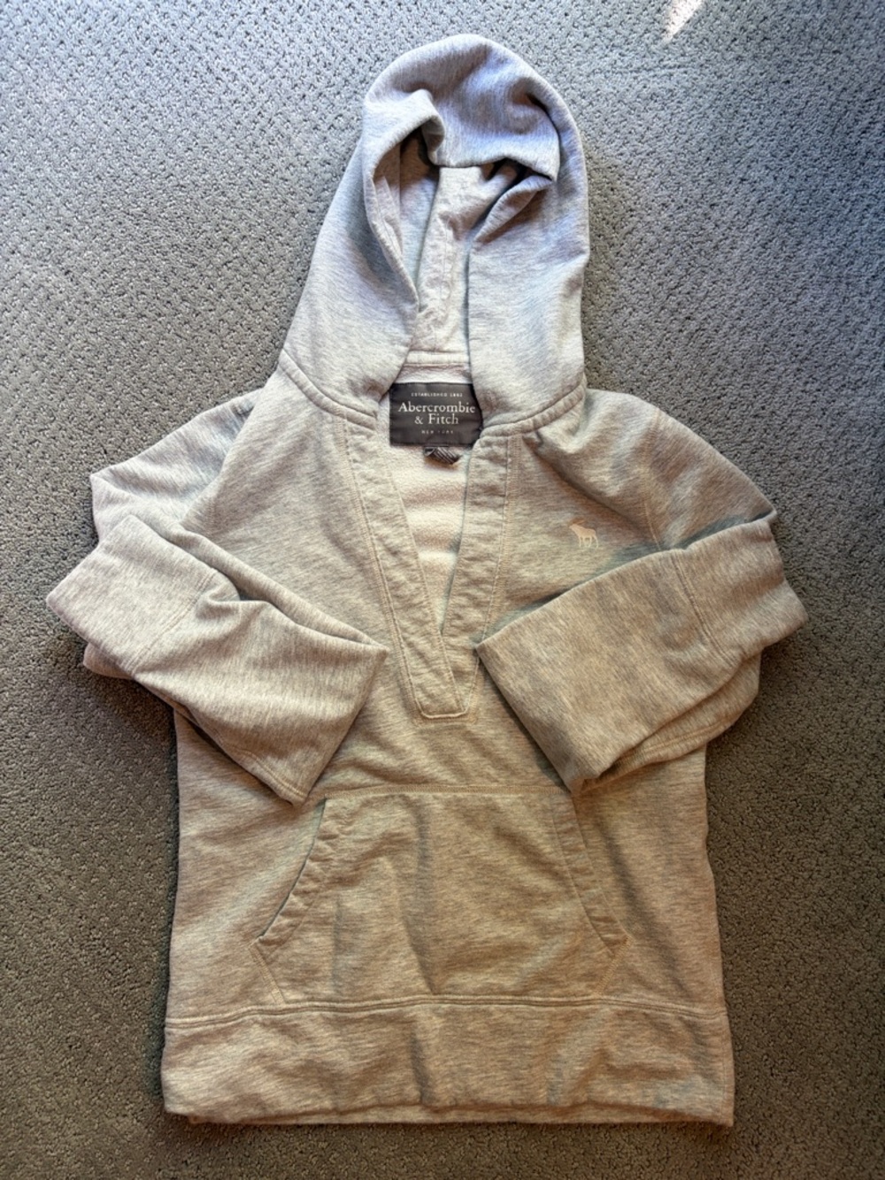Abercrombie & Fitch Women's Gray Hooded Sweatshirt